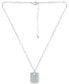 Фото #3 товара Giani Bernini dog Tag Pendant Necklace, 16" + 2" extender, Created for Macy's