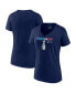 ფოტო #2 პროდუქტის Women's Navy Colorado Avalanche 2022 Stanley Cup Champions Plus Size Celebration V-Neck T-shirt
