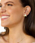ფოტო #3 პროდუქტის 18k Gold-Plated Crystal Butterfly Stud Earrings