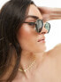 AIRE cygnus round sunglasses in black/gold