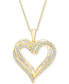 Macy's diamond Heart Pendant 18" Necklace (1/2 ct. t.w.) in 10k White, Yellow or Rose Gold.