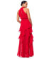 ფოტო #2 პროდუქტის Women's Ruffled Halter Gown