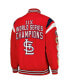 Фото #2 товара Men's Red St. Louis Cardinals Quick Full-Snap Varsity Jacket