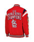 ფოტო #2 პროდუქტის Men's Red St. Louis Cardinals Quick Full-Snap Varsity Jacket