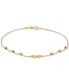 ფოტო #3 პროდუქტის Diamond Infinity & Textured Bead Link Bracelet in 10k Gold