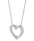 ფოტო #9 პროდუქტის Cubic Zirconia Heart Pendant Necklace in Sterling Silver