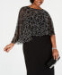 Plus Size Beaded Cape Gown