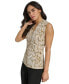 Фото #3 товара Women's Printed Sleeveless V-Neck Top