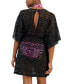 Фото #2 товара Women's Plunge-Neck Lace Kimono Cover-Up, Created for Macy's