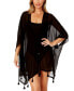 Women's Tie-Front Kimono High-Low Cover-Up