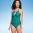 Фото #1 товара Women's Full Coverage Tummy Control High Neck Halter One Piece Swimsuit - Kona