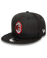 ფოტო #1 პროდუქტის Men's Black AC Milan Ripstop 9FIFTY Snapback Hat