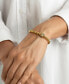 ფოტო #3 პროდუქტის 14K Gold-Plated Initial Cube Stretch Bracelet