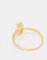 Girls Crew 18k gold plated signature marquise ring