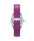 ფოტო #2 პროდუქტის Women Magnolia Leather Watch - Purple/Silver, 37mm