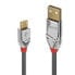 Фото #9 товара Lindy 0.5m USB 2.0 Type A to Micro-B Cable - Cromo Line - 0.5 m - USB A - Micro-USB B - USB 2.0 - 480 Mbit/s - Grey