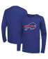 ფოტო #1 პროდუქტის Men's Royal Buffalo Bills Side Drill Long Sleeve T-shirt