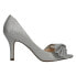 Nina Fay Glitter Peep Toe Evening Pumps Womens Silver Dress Casual FAY-SIL 7 - фото #1