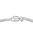 ფოტო #4 პროდუქტის Cubic Zirconia Bar Woven Link Bracelet in Sterling Silver