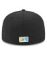 Фото #5 товара Men's Black West Michigan Whitecaps Authentic Collection Alternate Logo 59FIFTY Fitted Hat