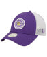 Фото #1 товара Women's Purple, White Los Angeles Lakers Glitter Patch 9Forty Snapback Hat
