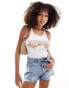 Фото #1 товара Ripcurl endless summer ribbed tank crop top in white