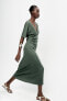 Фото #4 товара Платье с драпировкой сбоку ZARA