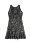 Theory Women's Black Stripe A-Line Dress Sleeveless size S 187327