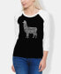 Women's Raglan Llama Mama Word Art T-shirt