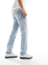 Фото #1 товара Calvin Klein Jeans authentic straight jeans in light wash