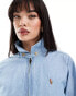 Фото #3 товара Polo Ralph Lauren lightweight harrington with logo in light blue