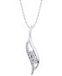 Фото #1 товара Sirena diamond Pendant Necklace (1/5 ct. t.w.) in 14k White Gold