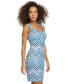 Women's Zigzag-Pattern V-Neck Sheath Dress