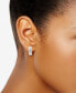 High Polished Puff Ribbed C Hoop Post Earring in Silver Plate or Gold Plate