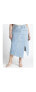 Фото #1 товара Plus Size Deconstructed Denim Skirt