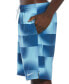Men's Water Stripe Ombré Colorblocked 9" Swim Trunks