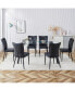 Glass Dining Table Set with Black Chairs