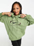 Фото #1 товара Nike Swoosh oversized fleece hoodie in oil green