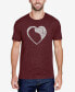 Фото #1 товара Men's Dog Heart Premium Blend Word Art T-shirt