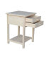 Фото #3 товара Lamp Table with 2 Drawers