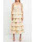 ფოტო #1 პროდუქტის Women's Tiered Maxi Dress
