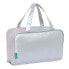 School Toilet Bag Benetton Silver Padded Silver 31 x 14 x 19 cm