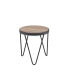 Bage End Table In Weathered Oak & Metal