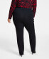 Фото #2 товара Plus Size High Rise Pull-On Straight-Leg Pants, Created for Macy's