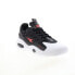 Фото #4 товара Reebok Solution Mid Mens Black Synthetic Lace Up Athletic Basketball Shoes