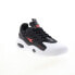 Reebok Solution Mid Mens Black Synthetic Lace Up Athletic Basketball Shoes