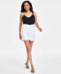 Фото #1 товара Women's High-Rise Tied-Belt Shorts, Created for Macy's