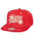 Фото #1 товара Mitchell Ness Men's Red Philadelphia 76ers Energy Contrast Snapback Hat