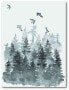 Watercolor Pine Tree Forest Gallery-Wrapped Canvas Wall Art - 18" x 24"