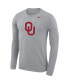 Фото #3 товара Men's Heathered Gray Oklahoma Sooners School Logo Legend Performance Long Sleeve T-shirt